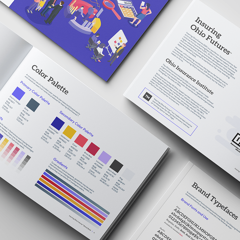 Ohio Insurance Institute branding guide: color palette, typography, and logo